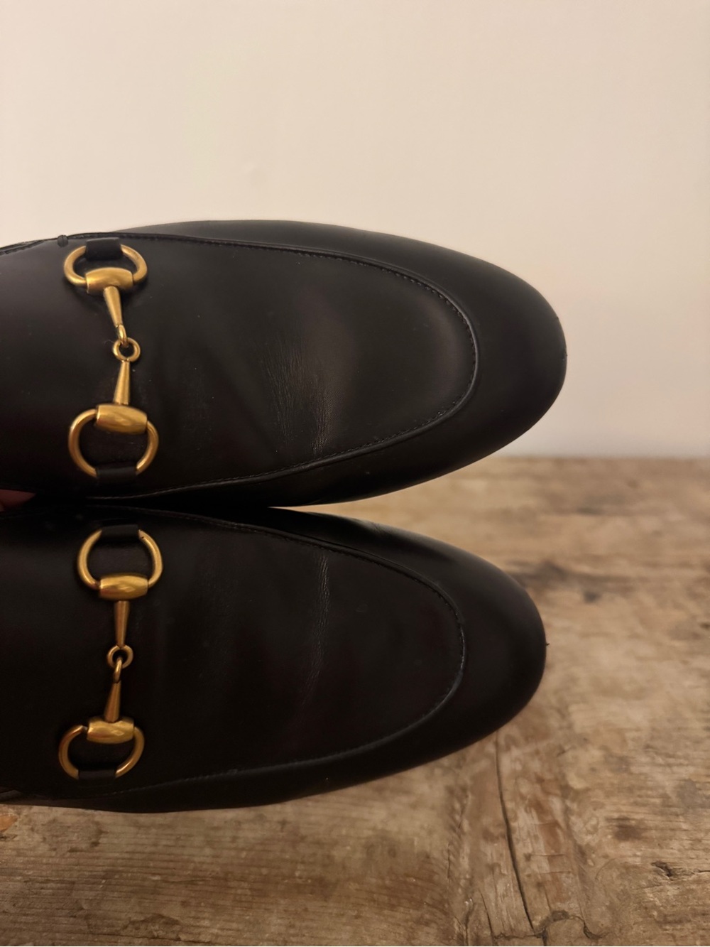 Gucci 37 Provincetown Black Leather Slide Loafer Mule Horsebit Shoes Flats - Picture 7 of 16